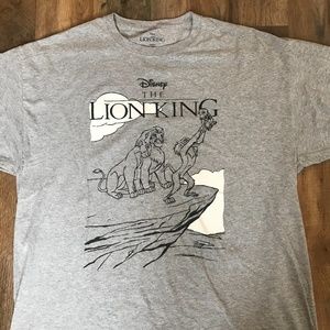 Disney The Lion King Graphic Tee TShirt Simba Rafiki Mufasa XL Gray Pride Rock